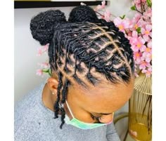 Braided Updo Natural Hair, Locs Updo, 4c Natural Hairstyles Short, Hair Braid Patterns, Pretty Braids