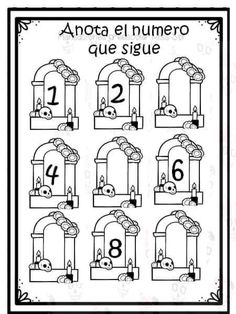 the spanish numbers and their meanings are shown in this printable activity for children to learn how