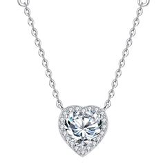 925 Sterling Silver 18k Overlay 1 Carat D Color Moissanite Necklace W Gra Moissanite Necklace, 1 Carat, Womens Jewelry Necklace, Jewelry Necklaces, 925 Sterling Silver, Women Jewelry, Necklaces, Sterling Silver, Silver