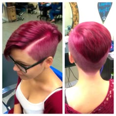 Ruby Rose Pixie, Red Pixie Cut, Short Bob Hair Styles, Coloured Pixie Cut, Red Pixie Cuts, Bob Hair Styles, Pink And Orange Hair, Short Bob Hair, Red Pixie