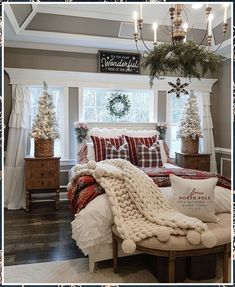 Christmas Room Decor Ideas - Short of Time? Stop looking and buy it from Amazon.com - Visit TODAY!! Barn Christmas, Decorations Bedroom, Winter Bedroom