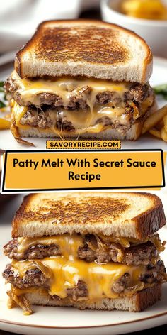 the patty melt with secret sauce grilled cheese sandwich