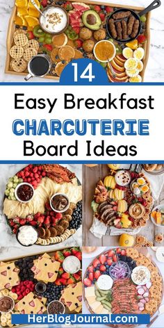 easy breakfast charcuterie board ideas at home. These charcuterie boards are easy to make by adding fruits, cheese, yogurts, eggs, pancakes, waffles, and anything you like. Family Morning, Super Easy Breakfast, Creative Breakfast, Breakfast Platter