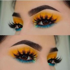 Yellow Eyeshadow, Hooded Eye Makeup