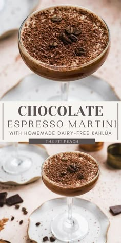 chocolate espresso martini with homemade dairy - free kahlua