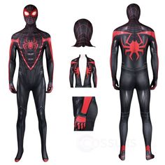 spider - man costume with red and black details