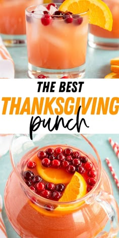 the best thanksgiving punch recipe with oranges and cranberries