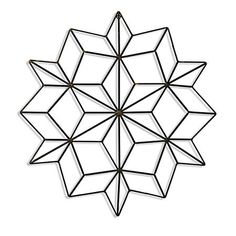 a metal wall hanging decoration with geometric shapes