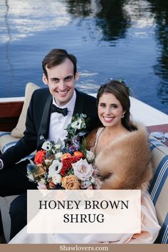 Honey Brown Shrug Bridal Shawl