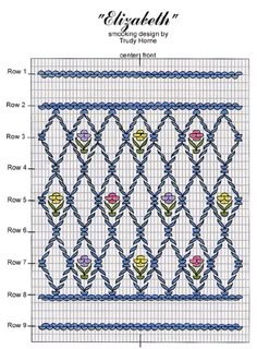 Elizabeth Smocking Stitches, English Smocking, Smock Pattern, Smocking Designs, Craft Smock, Hand Smocking