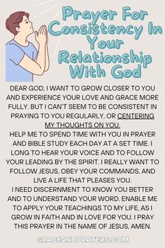 the prayer for praying in your relationship with god, and an image of a man holding his hands together