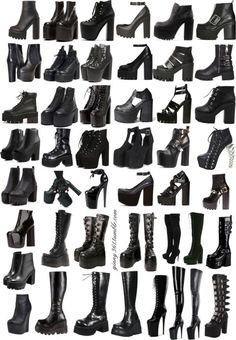 Goth Shoes, Gothic Shoes, Female Shoes, Fashion Terms, Clothing Design Sketches, Fashion Vocabulary, Shoes And Boots, Fashion Design Drawings, Fashion Design Sketches