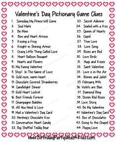 valentine's day printable game clues with hearts in the shape of heart shapes