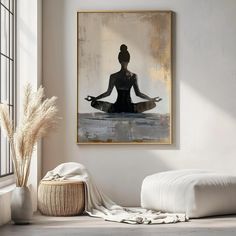 Add a sense of calm and mindfulness to your space with this serene yoga meditation print. Featuring a minimalist silhouette of a woman in a lotus pose, this modern boho wall art brings tranquil vibes to any room. The neutral color palette and artistic brushstrokes create a soothing aesthetic that complements a variety of decor styles. This instant digital download allows you to print the artwork at home or at a local print shop in your preferred size. Perfect for yoga studios, bedrooms, living rooms, or anywhere you want to cultivate a peaceful atmosphere. Tags: Yoga Print, Meditation Art, Zen Decor, Minimalist Painting, Boho Wall Art, Silhouette Print, Neutral Decor, Digital Download, Instant Art, Mindfulness Decor, Lotus Pose, Modern Artwork, Brushstroke Painting, Yoga Studio Decor, Calm Boho Yoga Room, Boho Meditation Space, Pose Silhouette, Zen Room Decor, Massage Room Decor, Meditation Wall Art, Home Yoga Room, Yoga Meditation Room, Yoga Room Decor