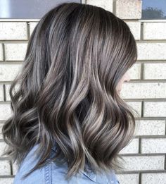 Ash Hair Color, Blending Gray Hair, Gray Hair Highlights, Brown Hair Balayage, Hair Appointment, Ash Brown, Brown Blonde Hair, Hair Color And Cut, Long Wavy Hair