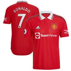 the new manchester united home shirt for the 2012 / 2013 season, featuring ronald 7