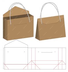 a paper bag that is cut out and ready to be used