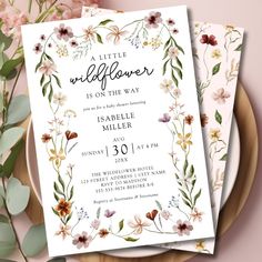 a little wildflower is on the way baby shower