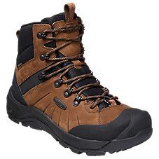 As warm as a down jacket with the agility of a light hiker, KEEN� Revel IV Polar Insulated Waterproof Hiking Boots for Men offers comfortable support for frigid fun outside. Built for day hikes in the dead of winter, this comfortable hiker surrounds feet in the supportive comfort of uppers made of waterproof leather and performance mesh. Inside, breathable textile linings and KEEN-DRY waterproof/breathable membrane technology keep feet dry and comfortable through wet conditions. 200-gram KEEN.WA Fall Insulated Hiking Boots For Outdoor Activities, Insulated Hiking Boots For Fall Outdoor Activities, Rugged Insulated Waterproof Boots For Camping, Durable Waterproof Boots For Fall Outdoor Activities, Winter Brown Hiking Boots For Outdoor, Durable Waterproof Boots For Outdoor Activities In Fall, Fall Insulated Hiking Boots, Functional Winter Work Boots For Adventure, Functional Brown Work Boots For Winter