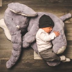 Heather Charcoal | Ribbed Knit Beanie - Beanies Massage Bebe, Cuddle Pillow, Elephant Pillow, Baby Elefant, Baby Sleep Problems, Best Baby Shower Gifts, Elephant Plush, Baby Arrival, Elephant Nursery