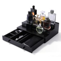 PRICES MAY VARY. 【What You Will Get】- Are you or your loved ones still bothered by the cologne or perfume bottles scattered around? Get our cologne organizer, you can neatly organize and display your cologne bottles to make it more attractive, and easy to find the perfume scent you want 【Large Capacity】- 3 tier cologne organizer for men can hold a minimum of 12 bottles of perfume, and has two drawers at the bottom for storing watches, rings and every day carry. A perfect addition to your makeup Cologne Shelf, Cologne Organizer For Men, Cologne Display, Cologne Organizer, Cologne Bottles, Perfume Display, Perfume Organization, Hidden Compartments, Dresser Organization