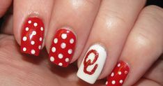 Iu Nails, Oklahoma University Football, Pretty Nail Colors, Easter Nail Art, Finger Paint