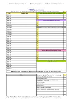 a spreadsheet with the numbers and times for each item in this workbook