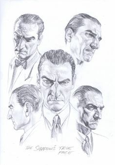 a drawing of four men in suits and ties