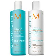 Infuse thirsty locks with high-power hydration. The Moroccanoil Hydrating Shampoo and Conditioner Duo is fortified with nourishing ingredients that synergize to leave hair soft, cleansed and moisturized. Enriched with argan oil and vitamin-infused daily-care formulas. The Set Contains: Moroccanoil Hydrating Shampoo 250 ml: This shampoo revives and hydrates dry hair with its blend of antioxidant-rich argan oil, vitamins A and E, and moisturizing red algae, to leave your hair looking and feeling h Moroccan Oil Shampoo, Volume Shampoo, Good Shampoo And Conditioner, Lifeless Hair, Hydrating Shampoo, Volumizing Shampoo, Best Shampoos, Sulfate Free Shampoo, Color Care