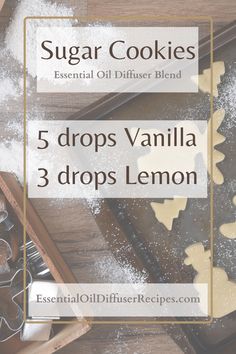 The Sugar Cookies essential oil diffuser recipe contains lemon and vanilla oleoresin. Essential Oil Perfumes Recipes, Essential Oil Combinations, Doterra Essential Oils Recipes, Essential Oil Diffuser Blends Recipes, Young Living Essential Oils Recipes, Essential Oils Health, Essential Oil Diffuser Recipes, Oil Diffuser Recipes, Yl Essential Oils