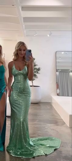 Sparkly Homecoming Dresses Long, Prom Dress With Thick Straps, Long Prom Dresses Sparkly, Sage Prom Dresses Long, Bold Prom Dress, Like Green Prom Dress, Green Slim Prom Dress, Fitted Green Prom Dress, Sparkly Prom Dress Aesthetic