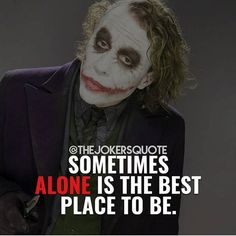 the joker quote is shown with an image of it's face and his suit