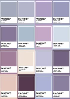 pantone's color chart with different shades