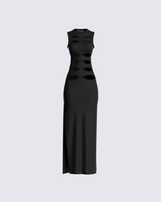 Tease them a little with this sexy, cut out dress - Too bad it'll be the most they ever get from you 😊 Black Cut Out Dress, Strapless Ruffle Dress, Black Backless Dress, Strapless Dresses, Black Strapless Dress, Dress Drawing, Cut Out Dress, Nice Style, Out Dress