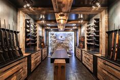 Safe Room Ideas, Home Vault, Hunting Room Design, Hunting Room Ideas Man Caves, Hunter Room, Mountain Dream Homes, Tack Rooms