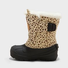 Get your little one ready for cool-weather outings in magical style with these Frankie Winter Boots from Cat & Jack™. Made from waterproof material with a breathable upper and featuring a closed-toe design, these winter boots help keep their feet dry, while the faux fur lining provides their feet cozy comfort. The medium-width boots features a hook-and-loop closure to let them find the most comfortable fit, while allowing for easy on and off. They're sure to add cool style to a variety of their Cute Non-slip Winter Boots, Cute Waterproof Rain Boots For Outdoor, Cute Waterproof Outdoor Rain Boots, Playful Round Toe Boots For Outdoor, Non-slip Rain Boots For Winter Outdoor Use, Non-slip Rain Boots For Outdoor Winter Use, Cute Outdoor Boots With Round Toe, White Winter Rain Boots For Outdoor, White Rain Boots For Winter Outdoor Use