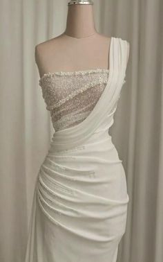 Long White Wedding Dress, Chiffon Wedding Dress, Shein Outfits, Elegant Bags, Chiffon Prom Dress, Forest Wedding, Pretty Wedding