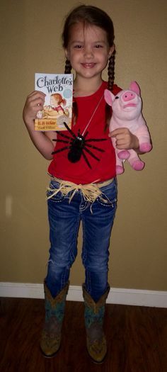 100 Easy Ideas for Book Week Costumes | Stay At Home Mum Charlottes Web Book Week, Charlottes Web Book Character Costume, Charlotte’s Web Costume, Charlottes Web Costumes Book Characters, Story Book Costumes For Kids, Charlottes Web Costume Diy, Charlottes Web Costume Ideas, Book Character Day Spirit Week, Kid Book Character Costumes