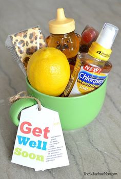 a green cup filled with lots of different types of baby food and condiments