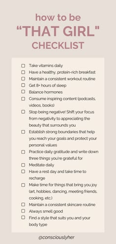 Habits To Glow Up, Upgrading Your Life, How To Be A Better Version Of Yourself, That Girl Checklist, How To Be Better Version Of Yourself, That Girl Habits, Healthy Habits Checklist, Embrace Discipline, Glow Up Plan