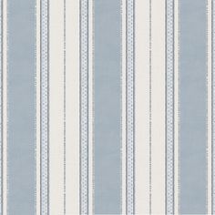 a blue and white striped wallpaper