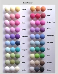 an image of different colored balls on a white background with the words color groups below them