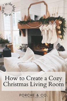 how to create a cozy christmas living room