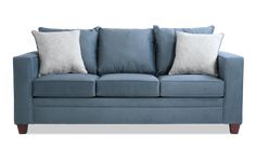 My Tracy is a total treat! I love a sofa that has it all—included accent pillows (picked out by yours truly), cuddle-worthy polyester upholstery, and a terrifically transitional design. What more could you want?! | Tracy 82'' Sofa | Transitional Sofas & Couches by Bob's Discount Furniture Transitional Sofas, Home Sanctuary, Teal Sofa, Bob's Discount Furniture, Mattress Store, Discount Furniture, Transitional Design, Yours Truly, Mattress Furniture