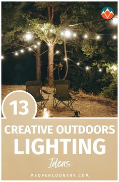 Bring creativity to your campsite with these 13 outdoor lighting ideas. Find out how to use solar lights, LEDs, and easy DIY projects to enhance the beauty and functionality of your camping area, making it safe and inviting for all nighttime activities. Perfect for those who love a touch of flair in the wilderness. | Learn more about Campsite Lighting Ideas Ideas For Camping, Outdoor Lighting Ideas, Camping Hacks Diy, Nature Projects