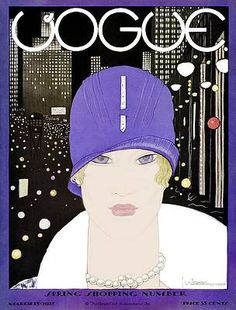 a woman wearing a purple hat on top of a magazine cover