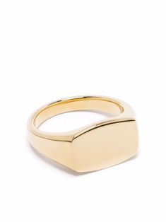 9kt yellow gold 9kt yellow gold Michael ring from Tom Wood featuring signet band and polished finish. | Tom Wood 9kt yellow gold Michael ring Tom Wood Ring, Yellow Gold Polished Finish Signet Ring, Hand-cast Yellow Gold Signet Ring For Gift, Men Plain Gold Ring, Luxury Modernist Yellow Gold Signet Ring, Tom Wood, Casting Jewelry, Fine Rings, Classic Gold