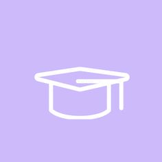 a white graduation cap on a purple background