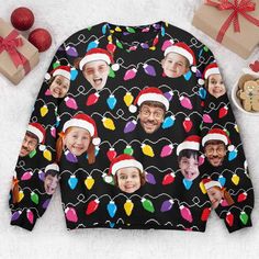 Ugly Christmas Sweater, Custom Face Christmas Family Silly Xmas Leds – Personalized Photo Ugly Sweater, Best Ugly Christmas Sweater – Excoolent The Sweater is the epitome of classic comfort and style. Crafted from premium materials, it offers warmth and softness, making it a must-have for chilly days. With its versatile design, it effortlessly complements various... Family Ugly Christmas Sweaters, Couples Ugly Christmas Sweaters, Ugly Christmas Sweater Outfit, Best Ugly Christmas Sweater, Whimsical Wonderland, Reindeer Antlers, Funny Xmas, Photo Christmas, Stylish Sweaters