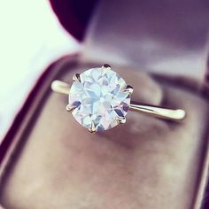 How can you possibly not get an ”I DO!” with a stunner like this? The simply elegant six prong “Jovyn” style solitaire #byCvB presents its… How Can, Custom Jewelry, Heart Ring, On Instagram, Instagram